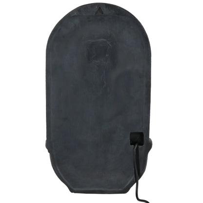 Sunnydaze Messina Polystone Outdoor Solar Wall Fountain, Bronze