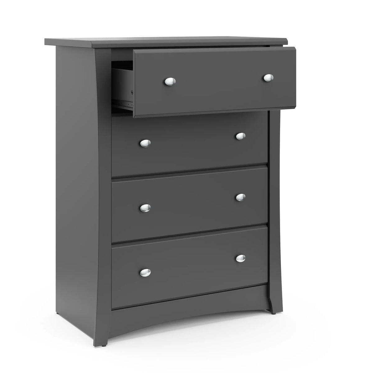 Storkcraft Crescent 4 Drawer Childrens Nursery Dresser, Espresso