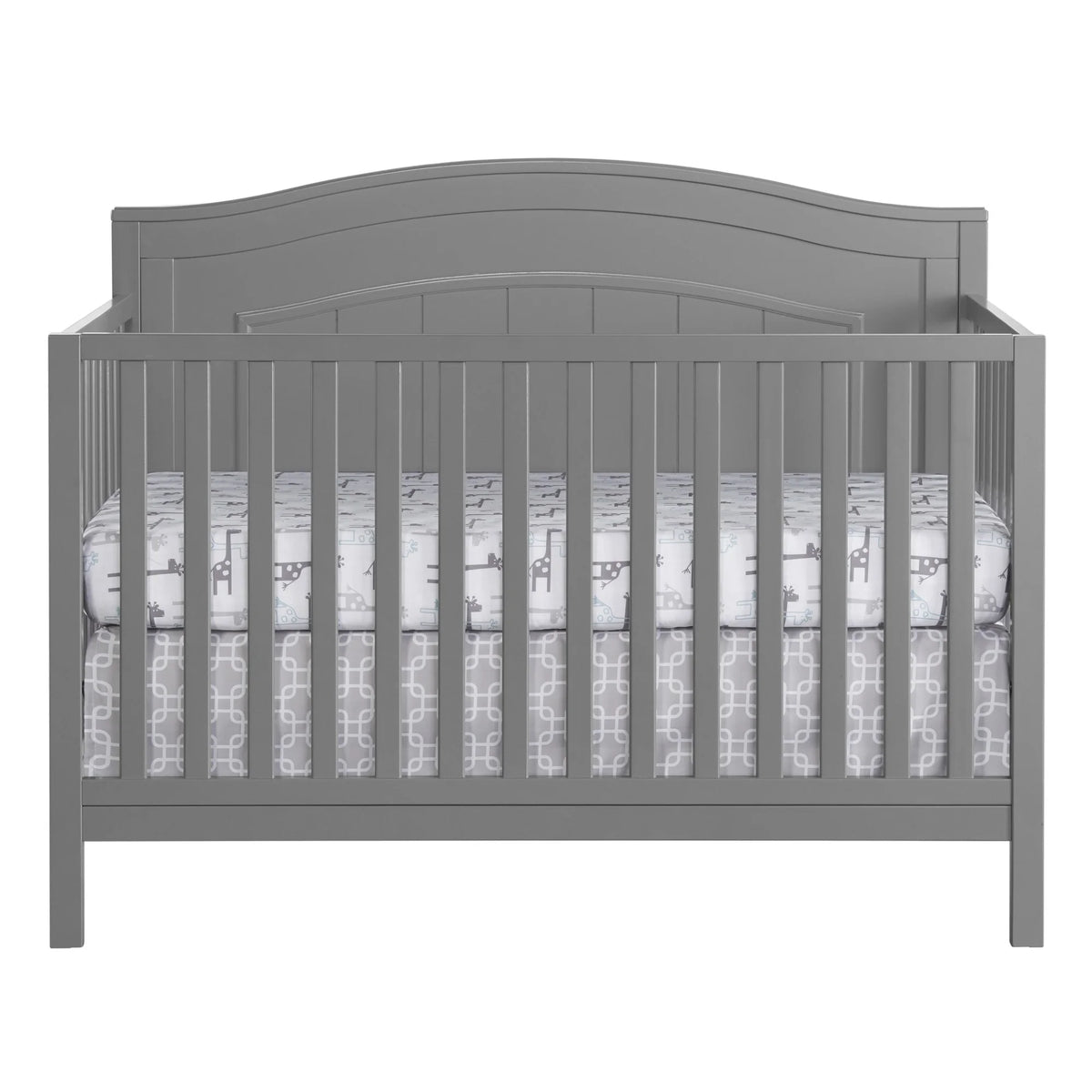 Oxford Baby North Bay 4-in-1 Convertible Crib, Snow White, GREENGUARD Gold Certified, Wooden Crib