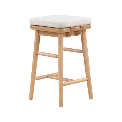 Better Homes & Gardens Springwood Barstool, Set of 2, Light Honey Finish