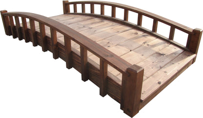 SamsGazebos 6 Foot Japanese Garden Bridge, Brown