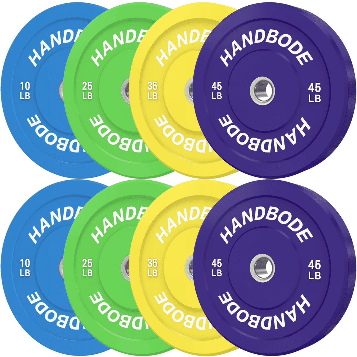 HANDBODE Bumper Plates Olympic Weight Plates, Colored Rubber plate for Weight Lifting and Strength Training 140LB