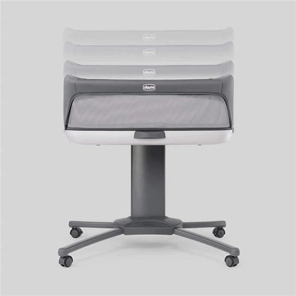 Chicco Close to You SE Portable Bedside Bassinet. Height Adjustable. Mesh Sides - Charcoal (Grey). New