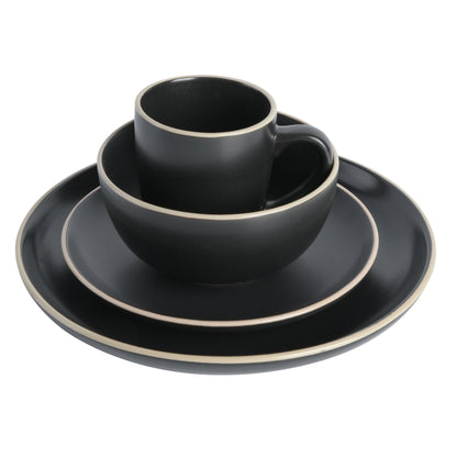 Gibson Home Rockaway 32 Piece Dinnerware Set - Gray