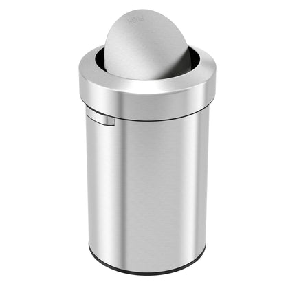 iTouchless Titan 17 Gallon Swing Open Trash Can, Stainless Steel Self-Balance Flip Top Lid Commercial Grade 64 Liter Garbage Can is Perfect for Kitchen, Home, Office, Business, Restaurant, Restroom