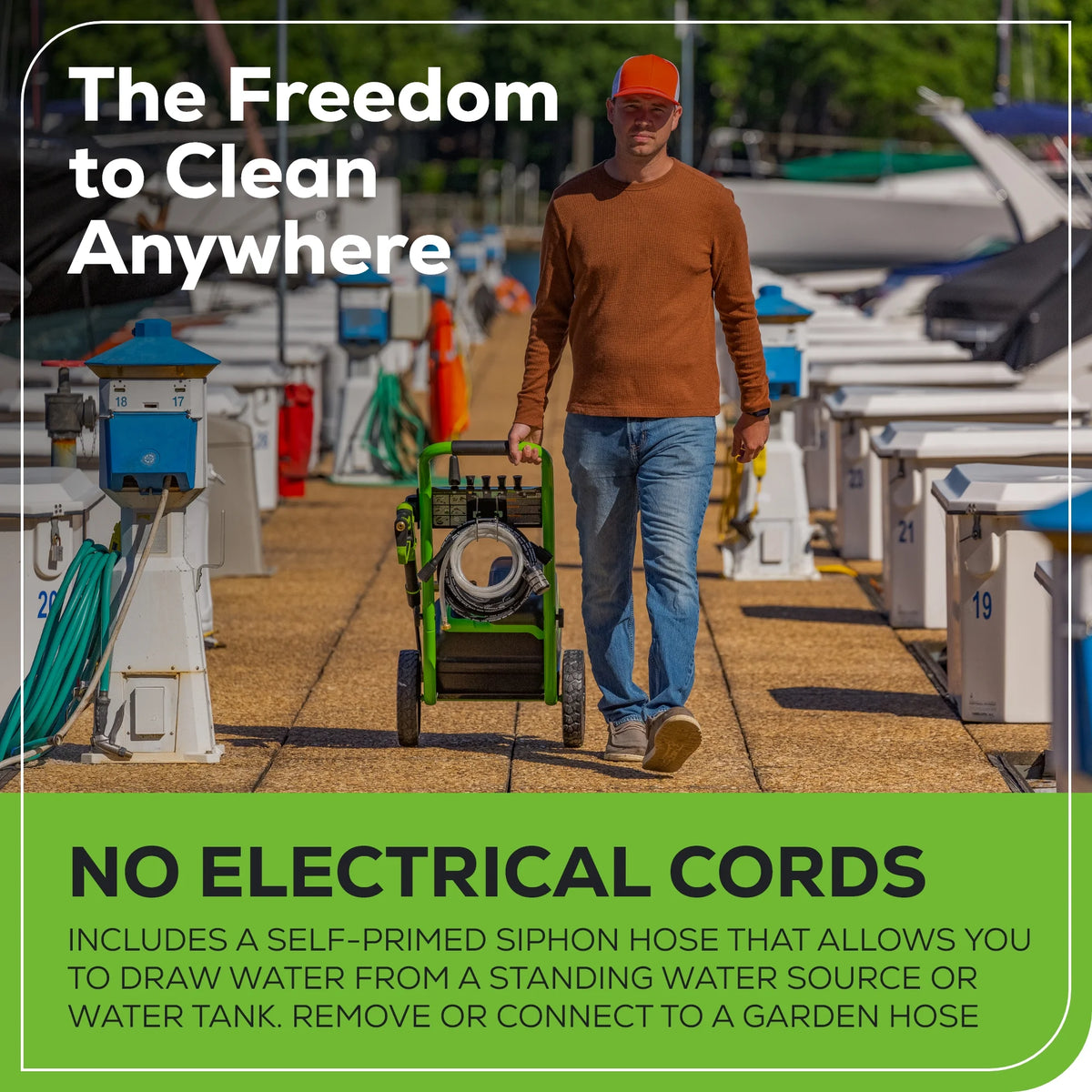 Greenworks 3000 PSI at 2.0 GPM 60 V Battery-Powered Cold Pressure Washer