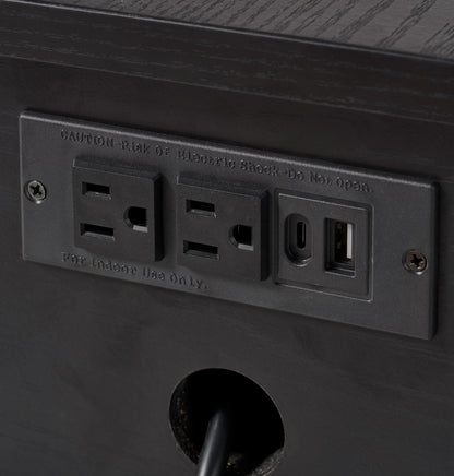 Better Homes & Gardens Juliet Nightstand with USB, Rich Black Finish