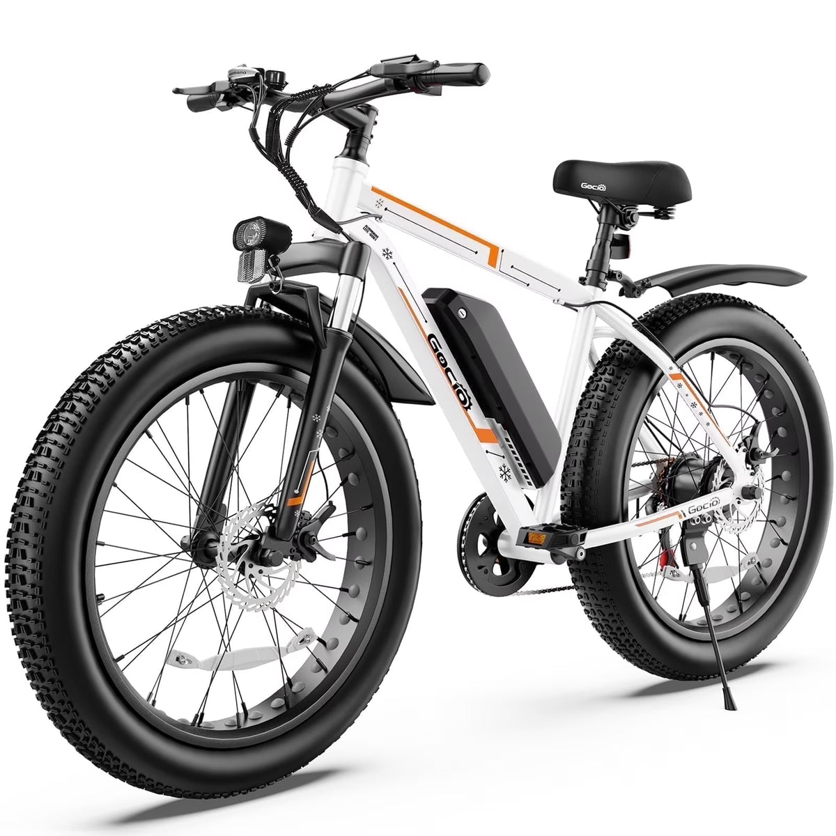 Gocio 26" 4.0 Fat Tire Electric Bike for Adults, 500W Motor, 48V 13Ah Battery, Lightweight Aluminum Alloy Frame, Max 22Mph Electric Mountain Bike Beach Snow Ebike for Men, Professional 7-Speed UL2849