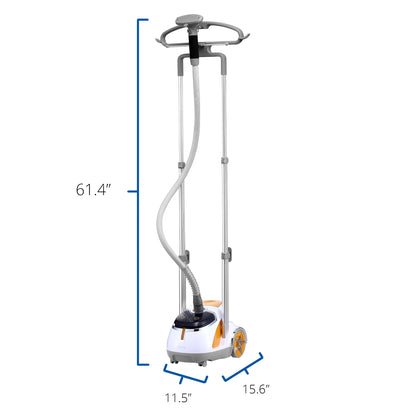 SALAV? GS45-DJ Professional Series Dual Bar Garment Steamer with Foot Pedals, Silver