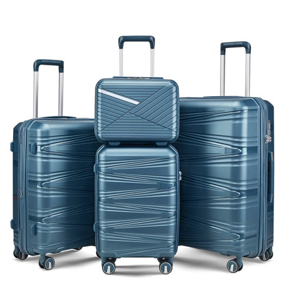 Luggage 4 Piece Sets(14/20/24/28), Hard Shell Lightweight TSA Lock Carry on Expandable Suitcase with Spinner Wheels