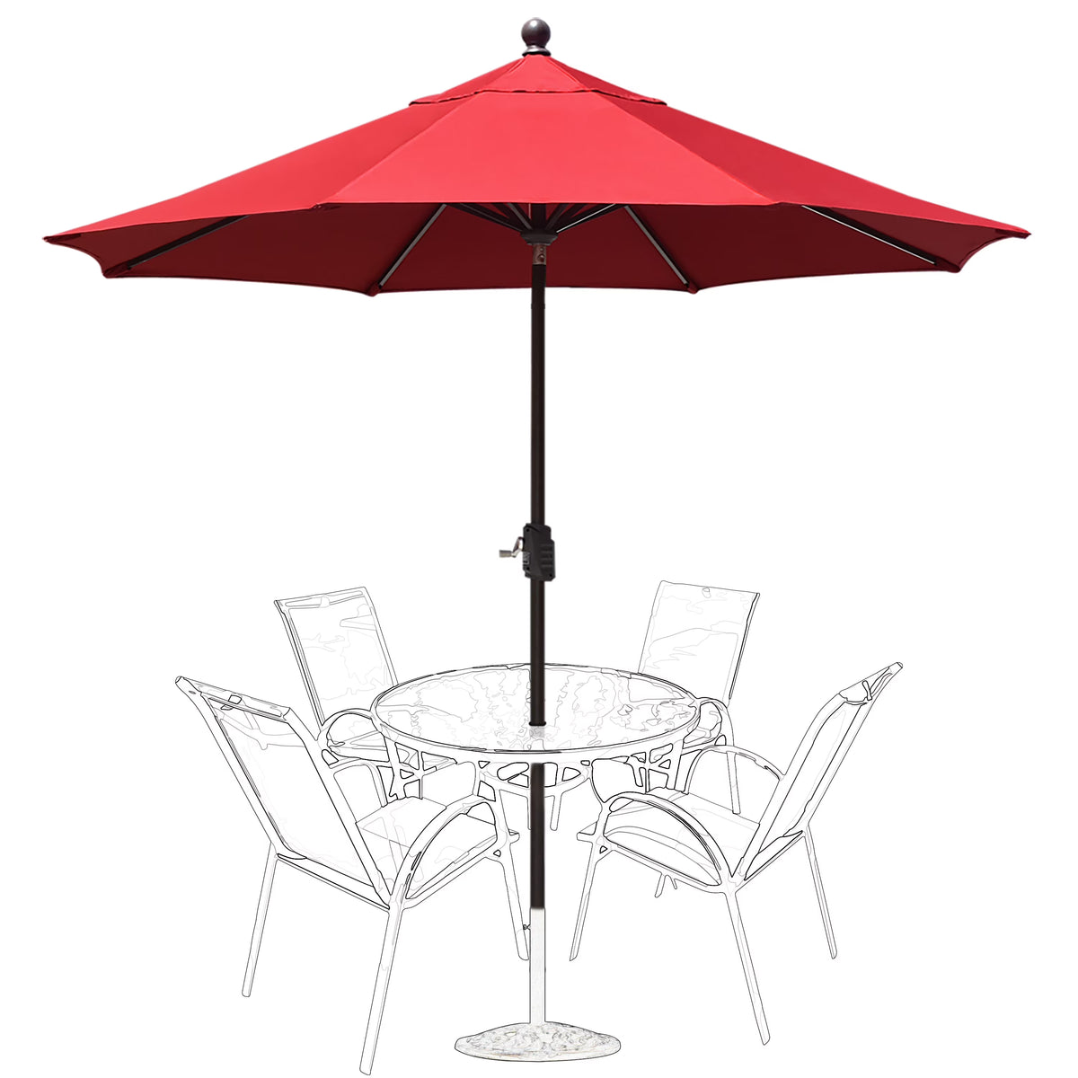 EliteShade 9Ft Market Umbrella Patio Outdoor Table Umbrella��Teal��