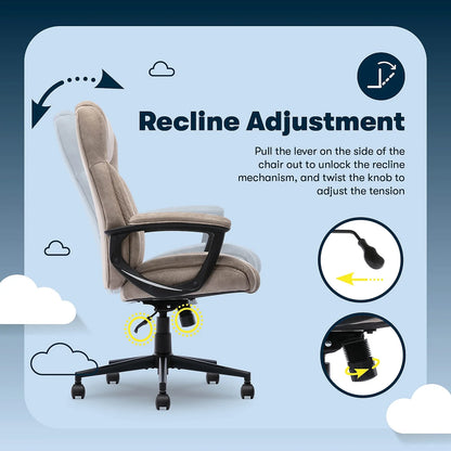 Serta Comfort Eco Office Ergonomic Computer Chair Lumber Support Black