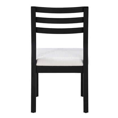 Better Homes & Gardens Ezra Dining Room Chair 2 Pack, Walnut and Cream Fabric Color