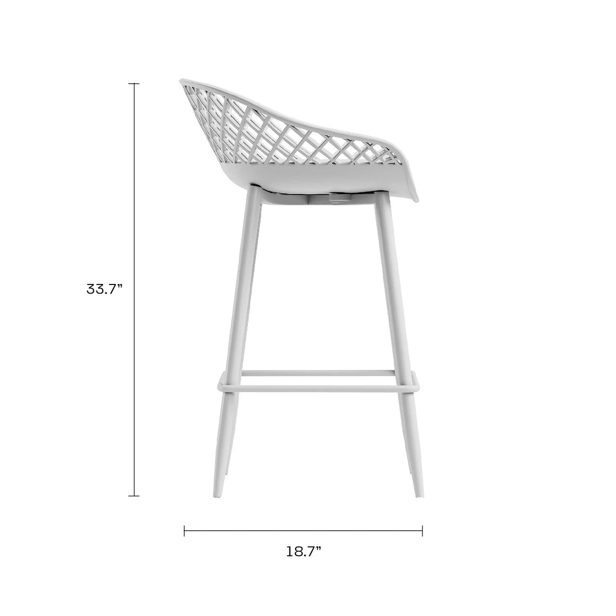Kurv Indoor and Outdoor Counter Stool - Aloe Green - Set of 2