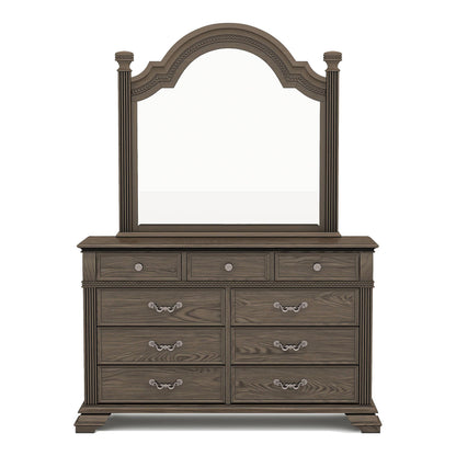 FOA Charo 6pc Gray Wood Bedroom Set-King Nightstands??����?��?