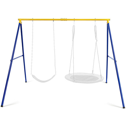 Gymax 660 LBS Heavy-Duty Metal Swing Frame Extra Large Swing Stand for Kids and Adults