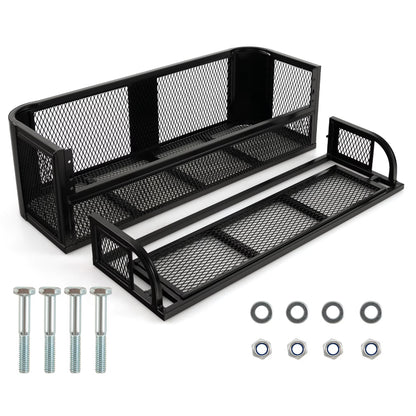 Costway ATV UTV Universal Rear Drop Basket Rack Steel Cargo Hunting
