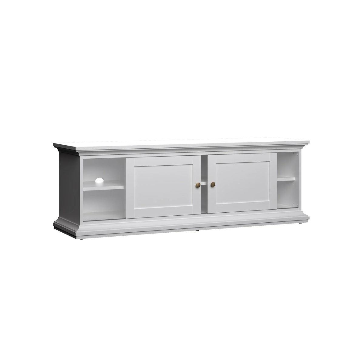Tvilum Maison Park 2 Sliding Door TV Stand with 6 Shelves, White
