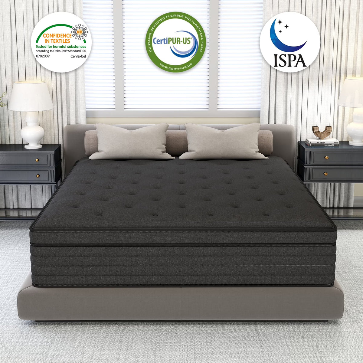 12 inch King Mattress,Hybrid Mattresses Medium Firm in a Box