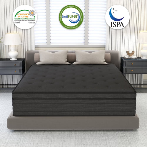 12 inch King Mattress,Hybrid Mattresses Medium Firm in a Box