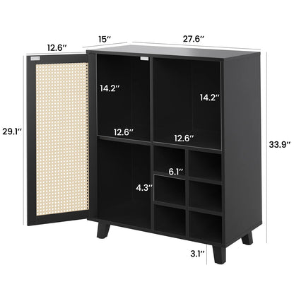 STARY Sideboard Buffet Cabinet, Accent Cabinet with Drawers and Adjustable Shelf for Kitchen, Living Room, Entryway, Nature