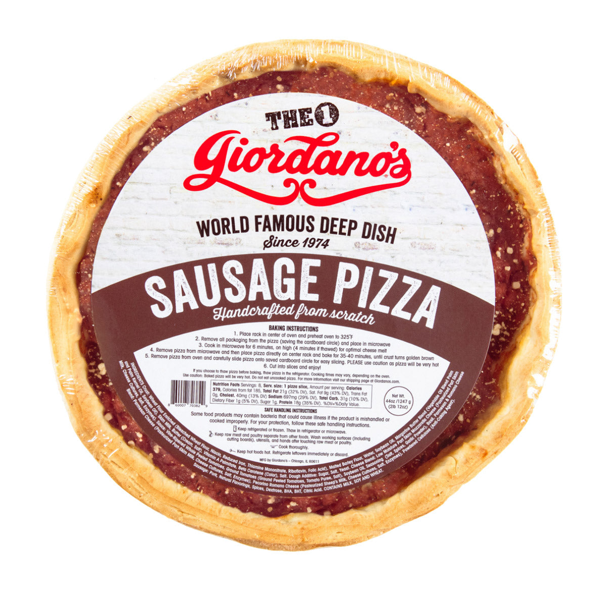 Giordano's Chicago Frozen 10' Deep Dish Stuffed Pizza, 3-pack