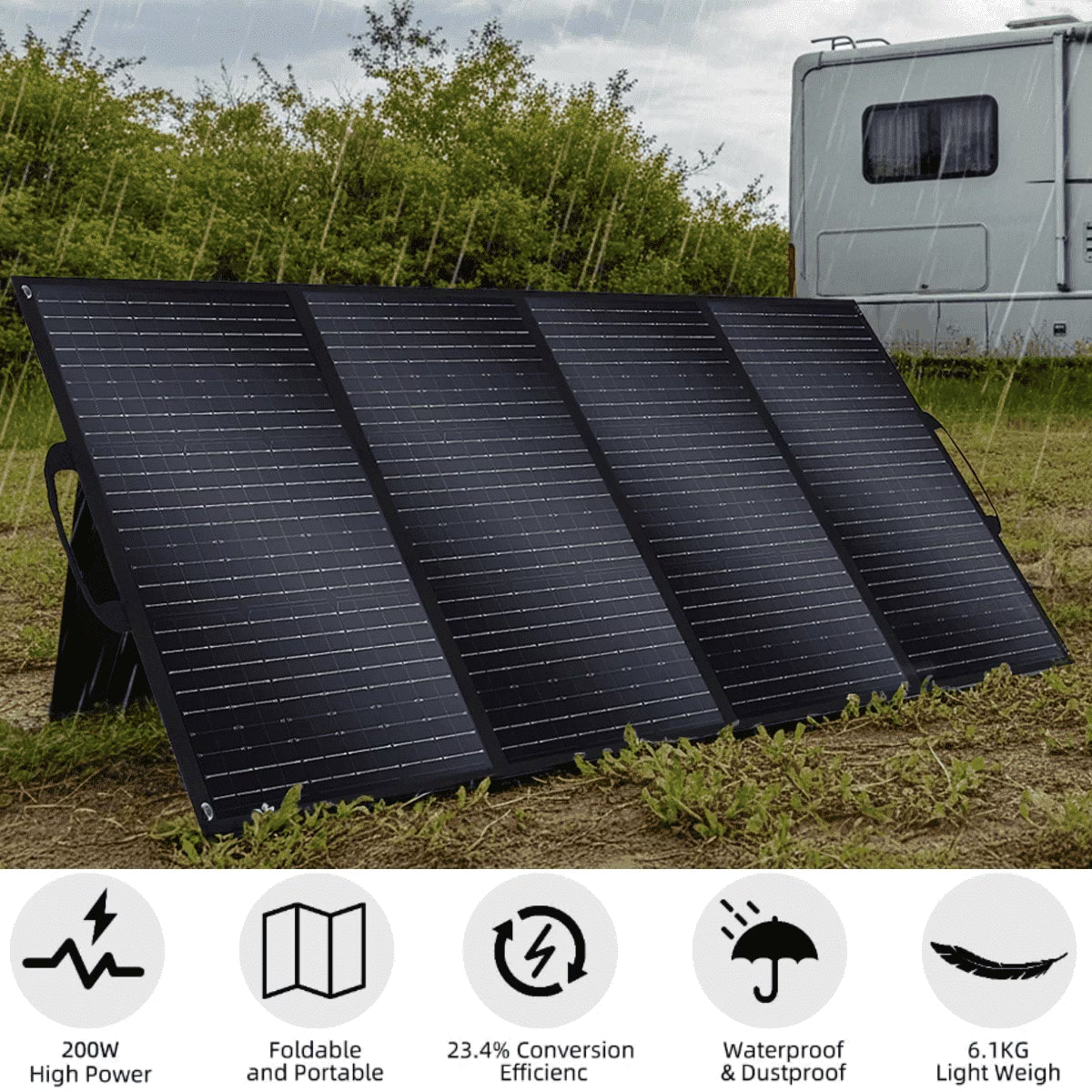 Solarplay 2400W(4800W Peak) Solar Generator, with 400W Solar Panel,2160Wh Portable LiFePO4 Battery Power Station for Camping Home Backup RV