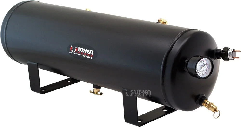 Vixen Horns 3 Gallon (12 Liter) Train/Air Horn Tank with 200 PSI Compressor Onboard System/Kit 12V VXO8330