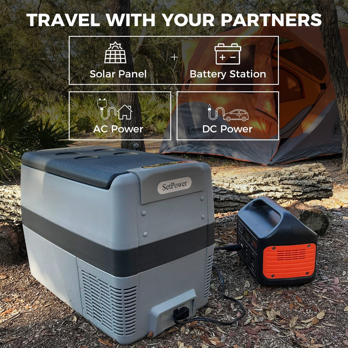 Setpower AJ30 32Quarts Portable Freezer Fridge 12V Cooler, Car Camping Truck RV