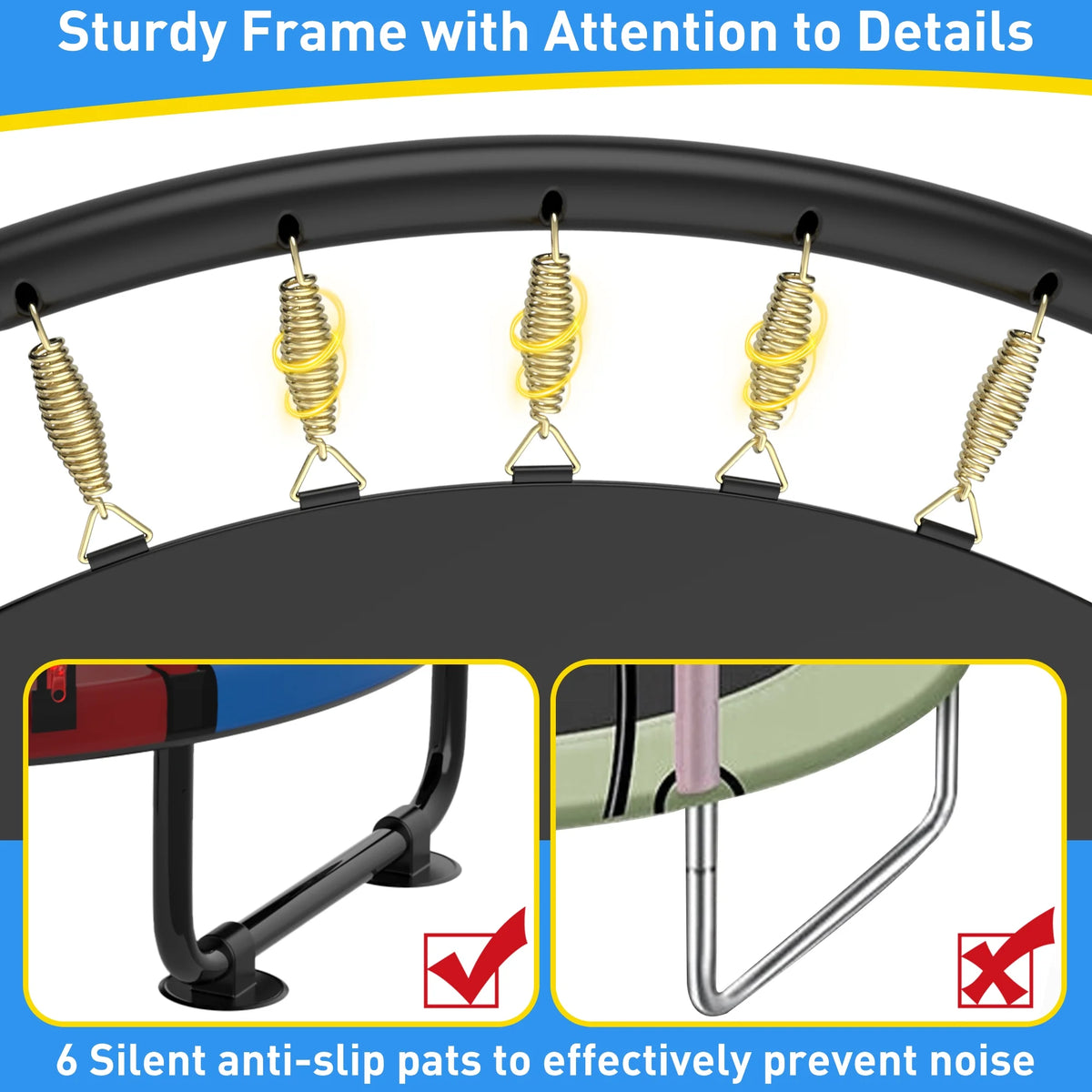 CITYLE Trampoline for Kids 600LBS 60'' 5FT Toddler Trampoline Indoor Outdoor with Basketball Hoop, Swing, Adjustable Bar, Mini Small Trampoline with Enclosure, Gifts for Toddlers, Boys & Girls