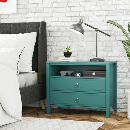 Her Majesty 2 Drawer Nightstand, Mustard Yellow