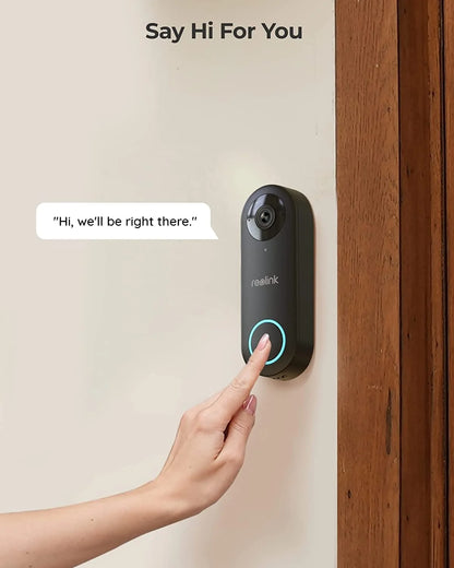 Reolink 2pcs Doorbell(PoE Version) 180�� Diagonal, 5MP IP Security Camera with Chime, Secured Local Storage, No Monthly Fee