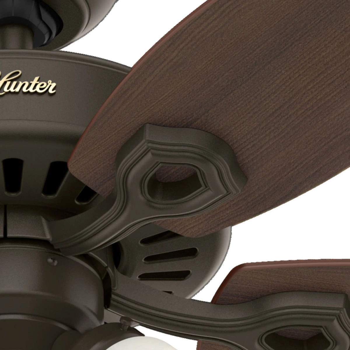 Hunter - Builder Indoor Ceiling Fan With Light, 42-inch, Snow White, Traditional-style, 3-speed WhisperWind Motor, 52105, for living rooms, bedrooms, home offices, kitchens