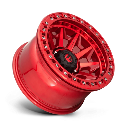 Fuel 1PC Aluminum Rim D113 COVERT BL - OFF ROAD ONLY 17X9in Candy Red Finish, D11317907545