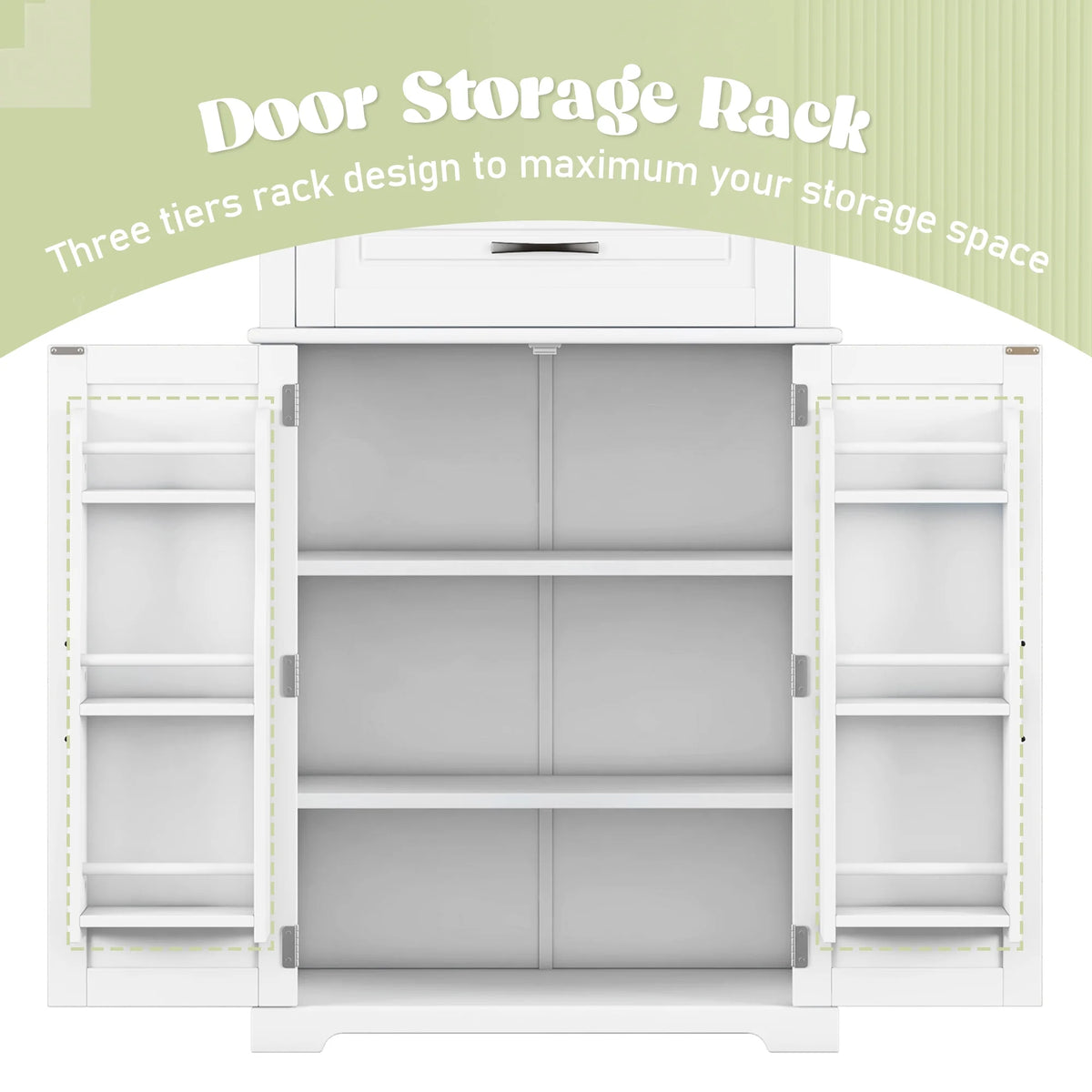 Euroco Bathroom Storage Cabinet with Multi-Functional Storage Space, Drawer with Slide Rails, Adjustable Shelf