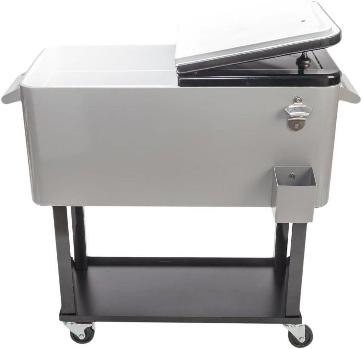 HEYWU 80 Quart Ice Chest Water Cooler with Bottle Opener, Milk White