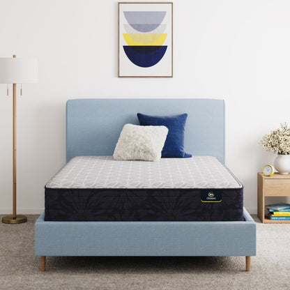 Serta Classic Clarks Hill Ltd 11.5" Medium Tight Top Twin XL Innerspring Adult Mattress Low Profile Set