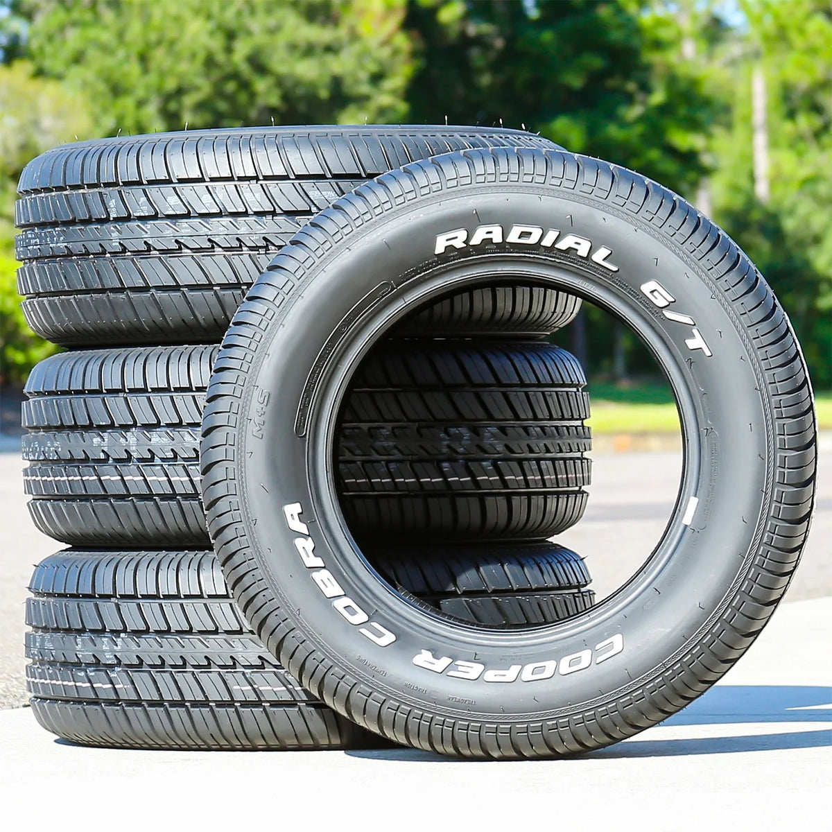 Set of 4 (FOUR) Cooper Cobra Radial G/T 255/60R15 102T A/S All Season Tires Fits: 1980 Chevrolet Corvette Base