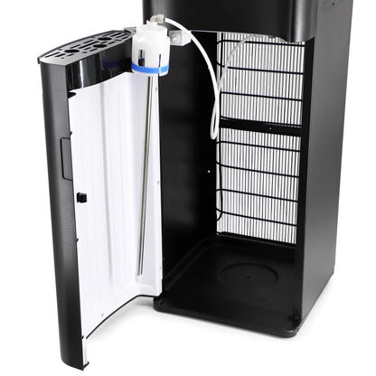 MegaChef Stainless Steel Bottom Load Hot and Cold Water Dispenser 5 Gallon Water Cooler