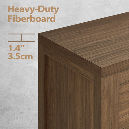 ARKANTOS Wooden 6 Drawer Double Dressers, Wide Chests of Drawers for Bedroom, Natural Oak