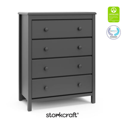 Storkcraft Alpine 4 Drawer Nursery Dresser, White