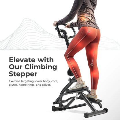Sunny Health & Fitness SMART Climber Stepper with Handlebar & Free SunnyFit® App Membership – SF-S021001