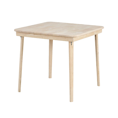 Stakmore Classic Straight Edge Solid Wood Folding Card Table, Unfinished