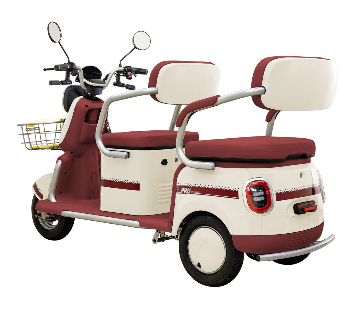 Massimo MGC E-Trike 3-Wheel Electric Cart – 17 MPH, 2-Seater Adult Scooter – Blue