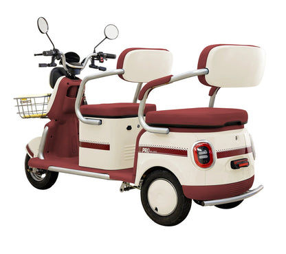 Massimo MGC E-Trike 3-Wheel Electric Cart – 17 MPH, 2-Seater Adult Scooter – Blue