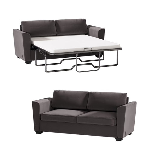 Mjkone Queen Pull Out Sofa Bed,Loveseat Sleeper Sofa with Mattress,2-in-1 Convertible Sleeper Couch,Dark Grey