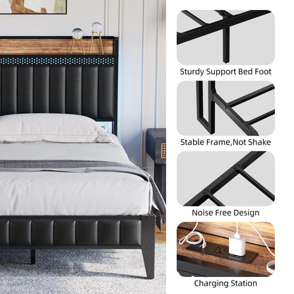 WhizMax Under Bed Storage Platform Bed Frame, Queen