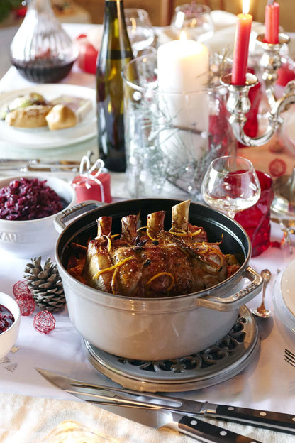 Staub Cast Iron 5.5-qt Round Cocotte - Cherry