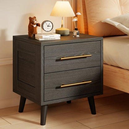 Aiho 4 Pieces Bedroom Furniture Set, Includes Queen Bed Frame, Nightstands Set of 2, Double Wide 6-Drawer Dresser - White