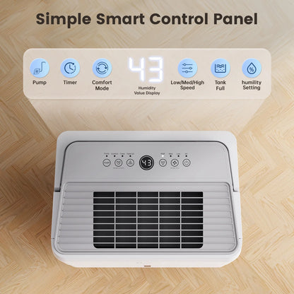 Dehumidifier for Basement with Drain Hose, Energy Star Max 115 Pints/Day for 4500 Sq Ft for Large Room, Home, Powerful Humidity Control, Auto-restart(DOE Rating 50 Pint)